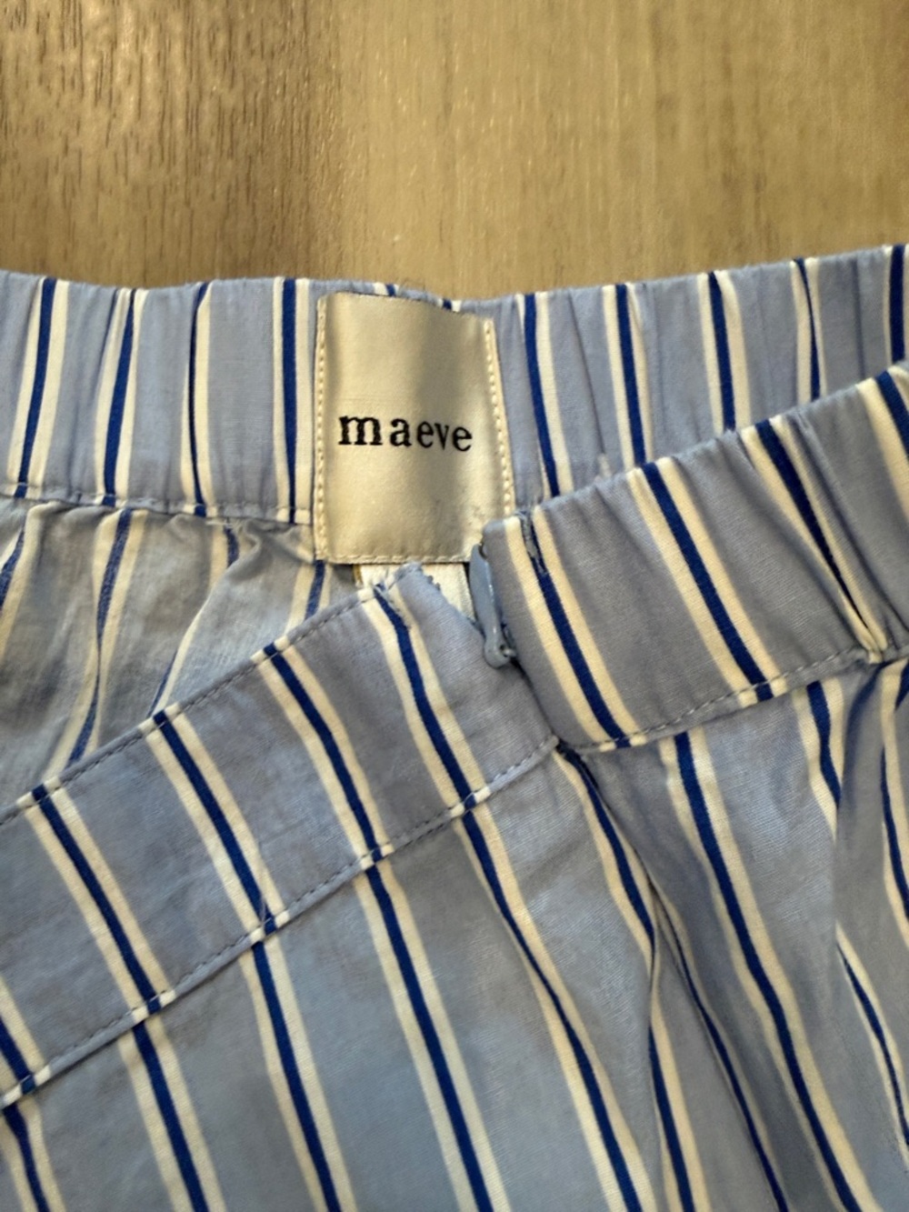 Anthropologie Maeve Cotton Striped Eyelet Wide Leg Pants. NEW without tags. - Picture 15 of 16